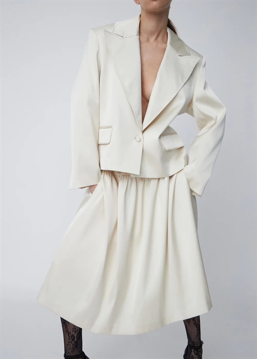 Heavy sateen blazer Ivory Stella Nova