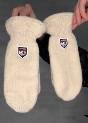 Basic wool mittens Offwhite Hestra