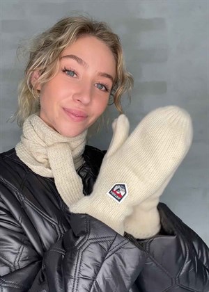 Basic wool mittens Offwhite Hestra