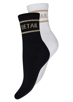 Hype The Detail tennis sock 2-pk White-Black 