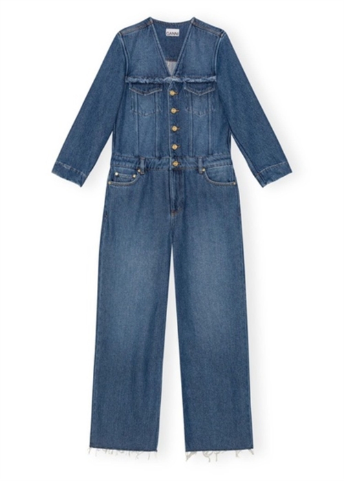 Heavy denim jumpsuit Mid Blue Stone J1600 Ganni 