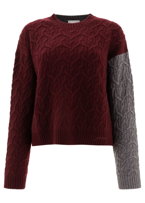 Wool cashmere cable oversized o-neck pullover Port Royale K2349 Ganni 