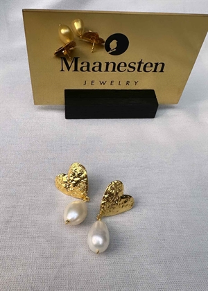 Luba earrings Forgyldt Maanesten 