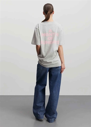 Dassel soft single tee Light Grey Melange Mads Nørgaard 