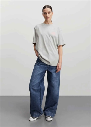 Dassel soft single tee Light Grey Melange Mads Nørgaard 