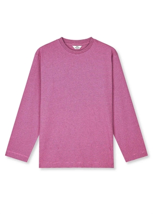 Jerry crisp jersey ls tee Carmine Rose/Black Mads Nørgaard 