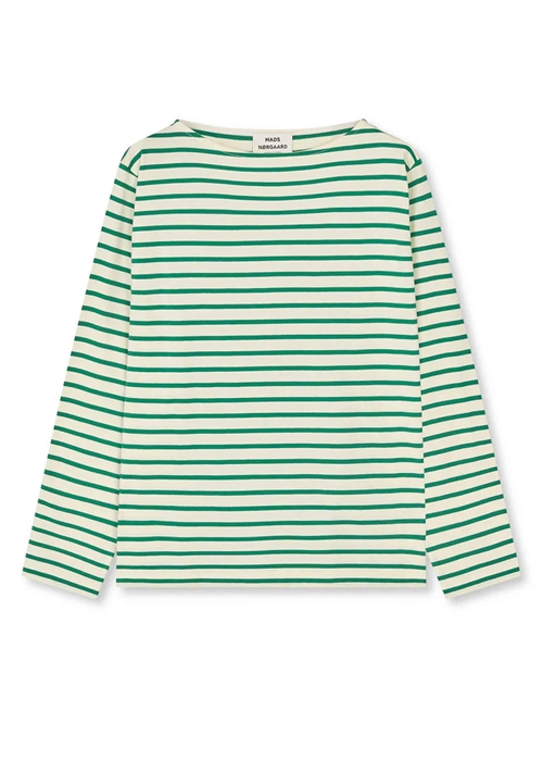 Silke soft single ls tee Vanilla Ice/Verdant Green Mads Nørgaard 