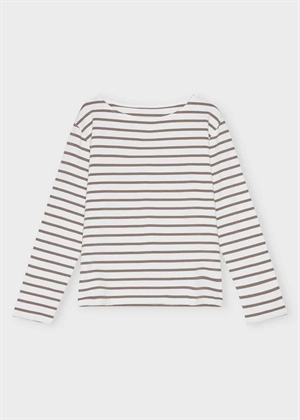 Blessed stripe bluse Ecru/Dark Taupe 