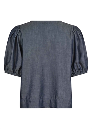 Bianca Chambray bluse Dark Navy Neo Noir 