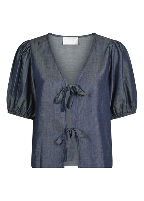 Bianca Chambray bluse Dark Navy Neo Noir 