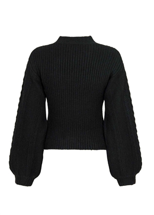 Bonita bolero knit bluse Sort Neo Noir 