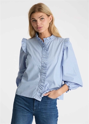 Charly mini dot bluse Light Blue Neo Noir 