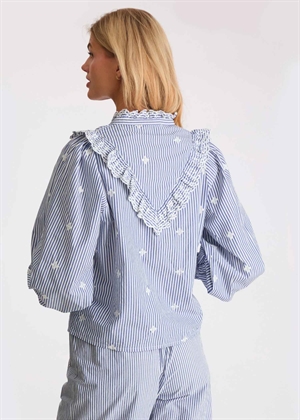 Degas stripe bluse Blue Neo Noir 