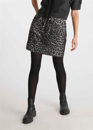 Henrietta Leopard skirt Grey Leopard Neo Noir 