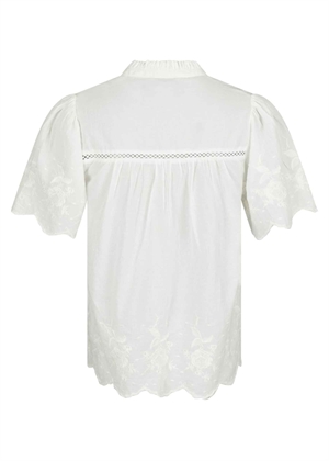 Micheline Emb bluse Offwhite Neo Noir 