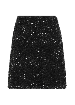 Miva velvet sequins skirt Sort Neo Noir 