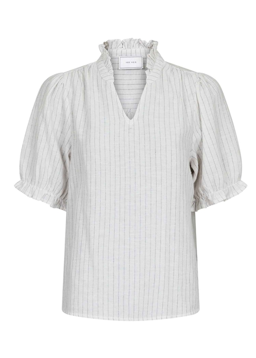 Odessa Simple stripe bluse Offwhite Neo Noir 