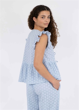 Palasi Broiderie top Light Blue Neo Noir 