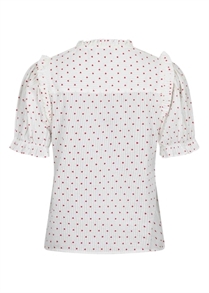 Rosalie Heart bluse White Neo Noir 