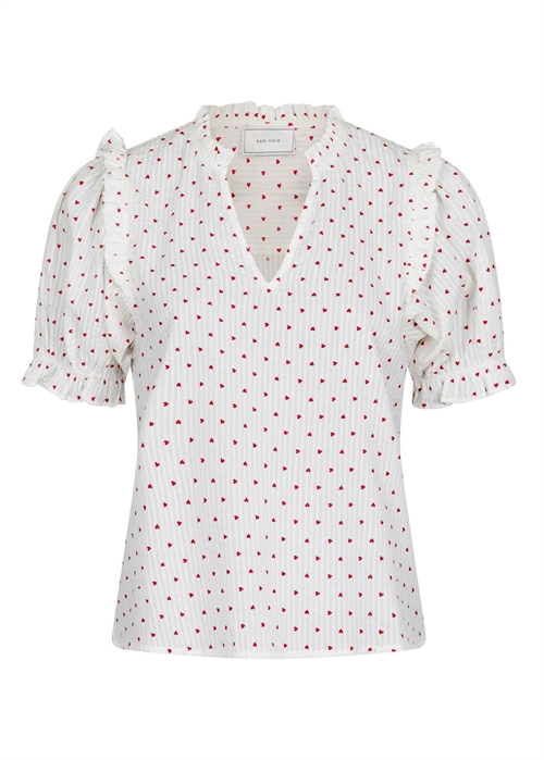 Rosalie Heart bluse White Neo Noir 