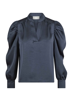 Rosslyn heavy sateen bluse Midnight Blue Neo Noir 