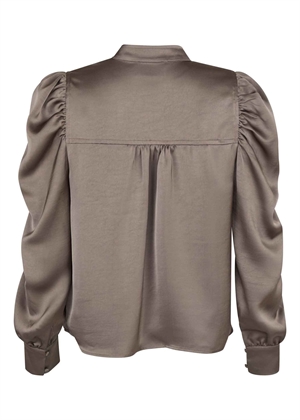 Rosslyn heavy sateen bluse Warm Grey Neo Noir 