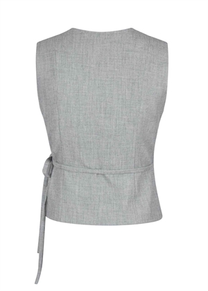 Samara Wrap Waistcoat Grey Melange Neo Noir 