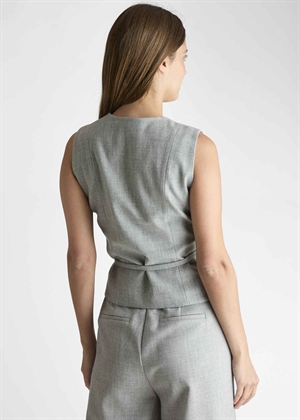 Samara Wrap Waistcoat Grey Melange Neo Noir 