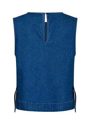 Svetlana denim top Blue Neo Noir