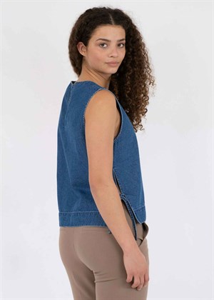 Svetlana denim top Blue Neo Noir