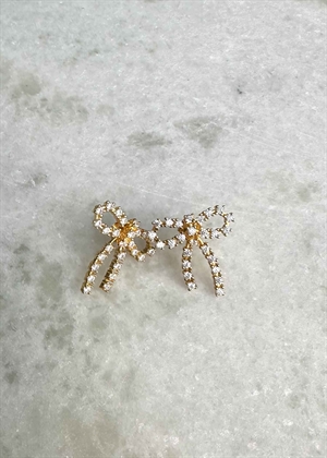 Arco small crystal studs Clear/Gold Pico 