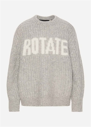 Brandy Knitted Logo sweater Opal Gray ROTATE By Birger Christensen 