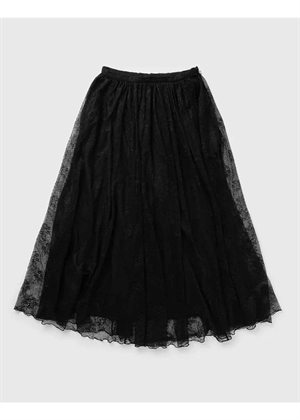 Lace long midi skirt Black ROTATE By Birger Christensen 