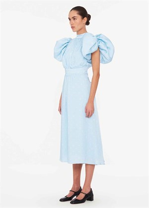 Textured midi puppy kjole Light Blue ROTATE By Birger Christensen 