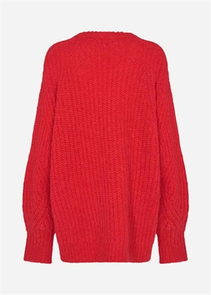 Brandy Knitted Logo sweater High Risk Red ROTATE By Birger Christensen