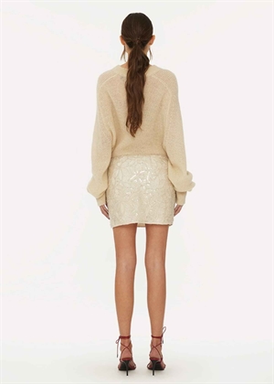 Matilda Sequin mini skirt Silver Birch ROTATE By Birger Christensen 