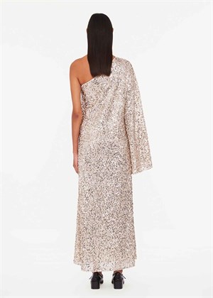 Net sequins maxi kjole Champagne ROTATE By Birger Christensen 