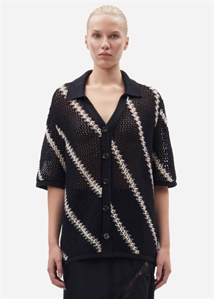 Saisha strik cardigan 15296 Black Stripe Samsøe