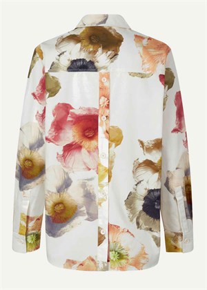 Martina Heavy poplin skjorte Pastel Poppies Stine Goya 