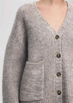 Alva ls knit cardigan Steel Gray/Birch Selected Femme