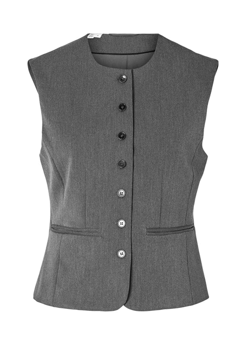 Piya Fitted vest Dark Grey Melange Selected Femme 