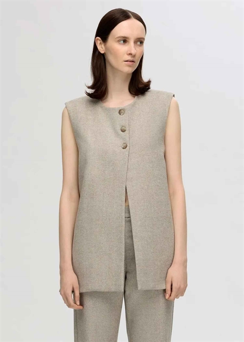 Vivie vest Sandshell/ Herringbon Selected Femme 