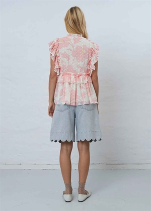 Flounce Chiffon top Soft pink Stella Nova