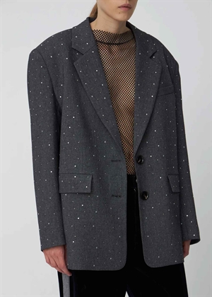 Rhinestone suiting blazer Mlange Grey Stella Nova