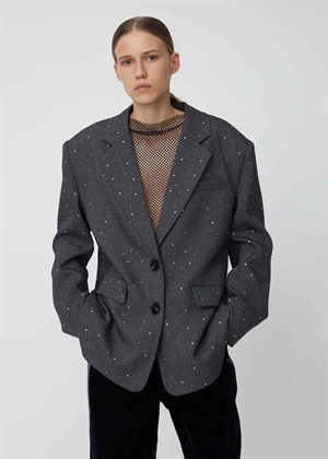 Rhinestone suiting blazer Mlange Grey Stella Nova