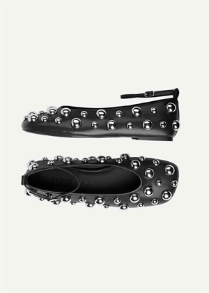 Studded Ballerina Jet Black Stine Goya 