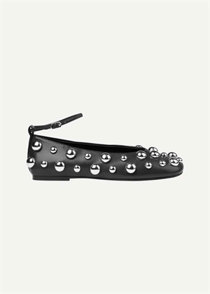 Studded Ballerina Jet Black Stine Goya 