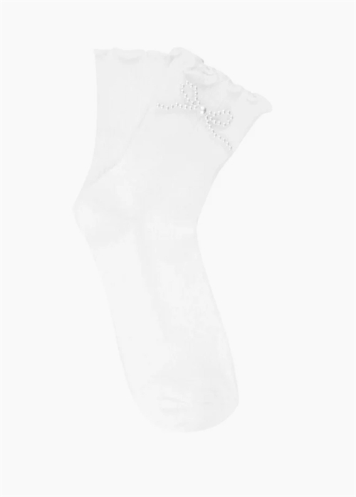 Pearly Bow socks Hvid Sui Ava