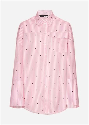 Oversized skjorte Pink Logo stripe/fairy Tale comb. ROTATE SUNDAY