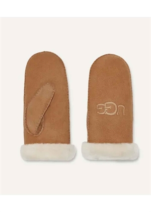 W Shearling UGG Embroider mitten Chestnut UGG